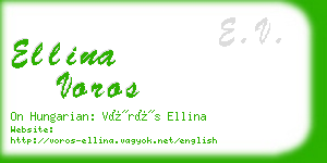 ellina voros business card